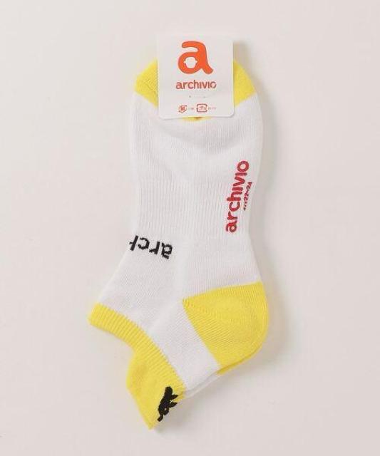定価1,650円●踵からちょこんと出るデザイン【新品未使用】archivioアルチビオ●靴下ソックス●黄色 F 22〜24cm < 女性ファッション  定価1,650円●踵からちょこんと出るデザイン【新品未使用】archivioアルチビオ●靴下ソックス●黄色 F 22〜24cm < 女性ファッションの