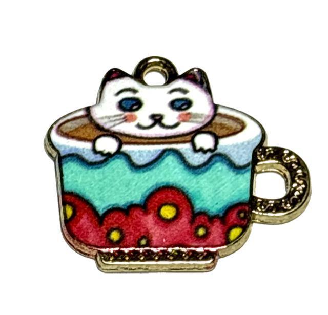 859 カップに入った猫ちゃん 1個 ねこネコ 金属チャーム アクセサリーパーツ < ペット/手芸/園芸 859 カップに入った猫ちゃん 1個 ねこネコ 金属チャーム アクセサリーパーツ < ペット/手芸/園芸の