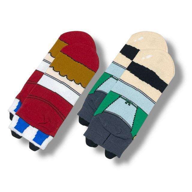 【新品/23〜25cm】あしもとさん家☆靴下2足セット/スーパー店員 < 女性ファッション 【新品/23〜25cm】あしもとさん家☆靴下2足セット/スーパー店員 < 女性ファッションの