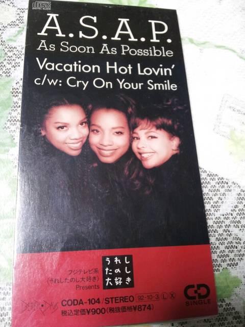 ASAP*VACATIONHOTLOVINCDVOi*AsSoonAsPossible   CD/DVD/rfI 