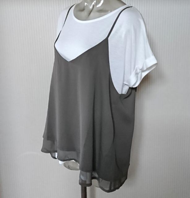 【大きいサイズ】しまむら★HK シフォン キャミ&Tシャツ < ブランド 【大きいサイズ】しまむら★HK シフォン キャミ&Tシャツ < ブランドの