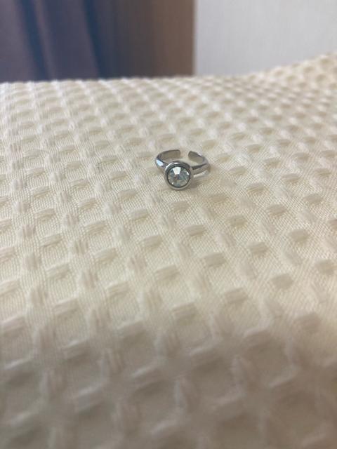 1655.クリアストーン指輪☆ピンキーリング☆フリーサイズ < 女性アクセサリー/時計  1655.クリアストーン指輪☆ピンキーリング☆フリーサイズ < 女性アクセサリー/時計の