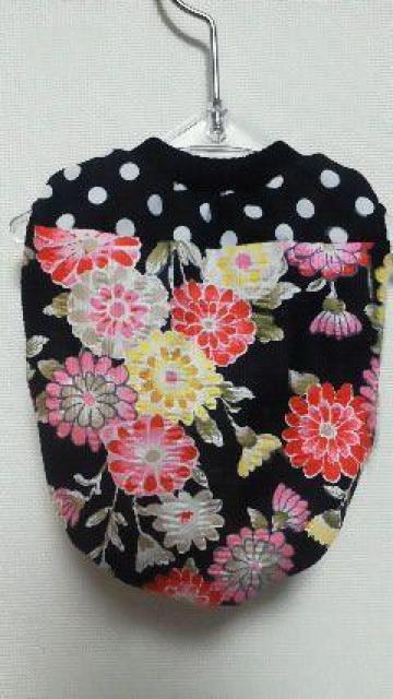 SALE ハンドメイド和花柄Tシャツ牡丹・赤・ドット・黒・犬用*SS < ペット/手芸/園芸  SALE ハンドメイド和花柄Tシャツ牡丹・赤・ドット・黒・犬用*SS  < ペット/手芸/園芸の