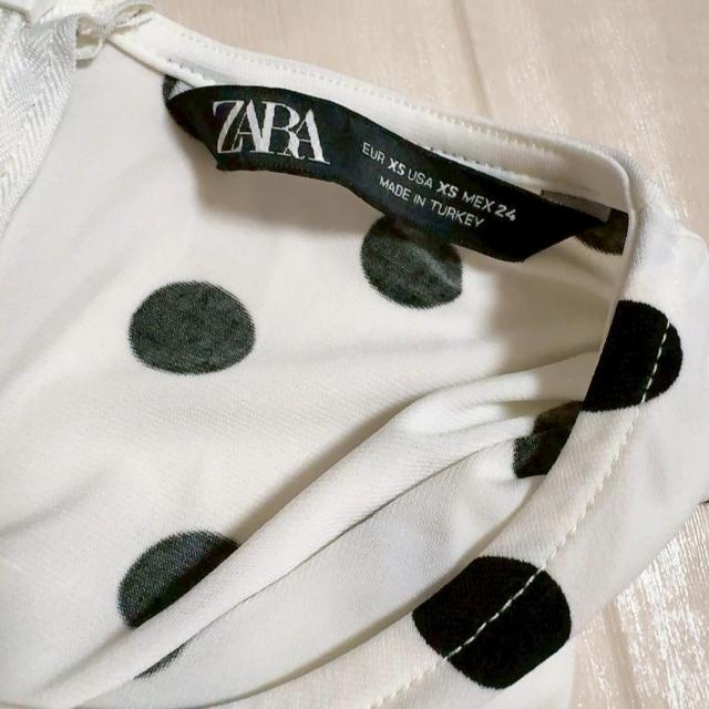 ◆ZARA/ザラ◆ドット柄プリーツマキシワンピ★モノトーン×ドットXS♪シンプル秋コーデ < ブランド  ◆ZARA/ザラ◆ドット柄プリーツマキシワンピ★モノトーン×ドットXS♪シンプル秋コーデ < ブランドの