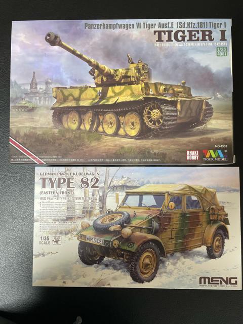 1/35Tiger IE�^�O���ƃL���[�x�����[�Q��82�^�v�����f���Z�b�g�̔�  �� �z�r�[�� 
