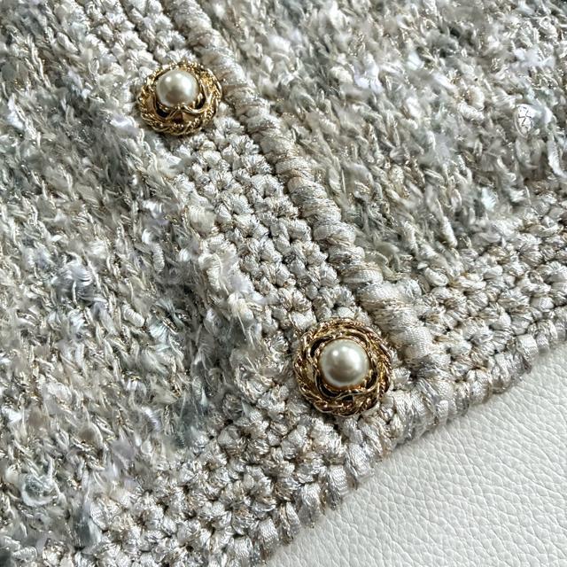 ◆美品◆レリアンプラス◆ツイードニットカーディガン◆ラメ◆パールボタン◆XL < ブランド ◆美品◆レリアンプラス◆ツイードニットカーディガン◆ラメ◆パールボタン◆XL < ブランドの