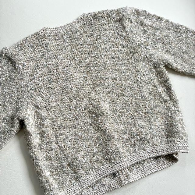 ◆美品◆レリアンプラス◆ツイードニットカーディガン◆ラメ◆パールボタン◆XL < ブランド ◆美品◆レリアンプラス◆ツイードニットカーディガン◆ラメ◆パールボタン◆XL < ブランドの