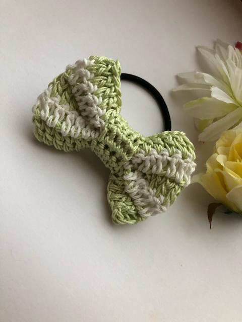 ハンドメイド  ヘアゴム リボン ボーダー メゾンドフルール好 < 女性ファッション  ハンドメイド  ヘアゴム リボン ボーダー メゾンドフルール好 < 女性ファッションの