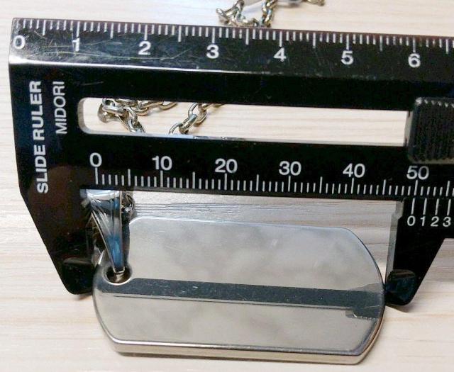 純チタンドッグタグ あずきチェーン約50cm < 男性アクセサリー/時計  純チタンドッグタグ あずきチェーン約50cm < 男性アクセサリー/時計の
