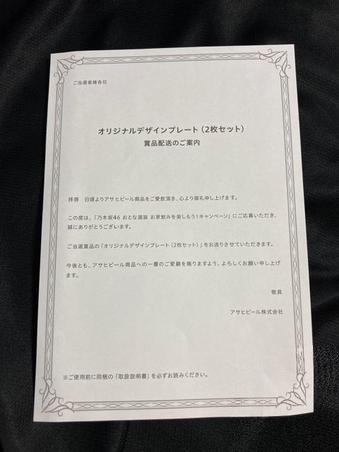 乃木坂46 アサヒビール おとな選抜 オリジナル デザイン プレート お皿 ホワイト サイン 2枚セット < タレントグッズ  乃木坂46 アサヒビール おとな選抜 オリジナル デザイン プレート お皿 ホワイト サイン 2枚セット < タレントグッズの