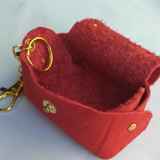 DIY 本革 ミニバッグ 赤 キーホルダー < ペット/手芸/園芸  DIY 本革 ミニバッグ 赤 キーホルダー < ペット/手芸/園芸の