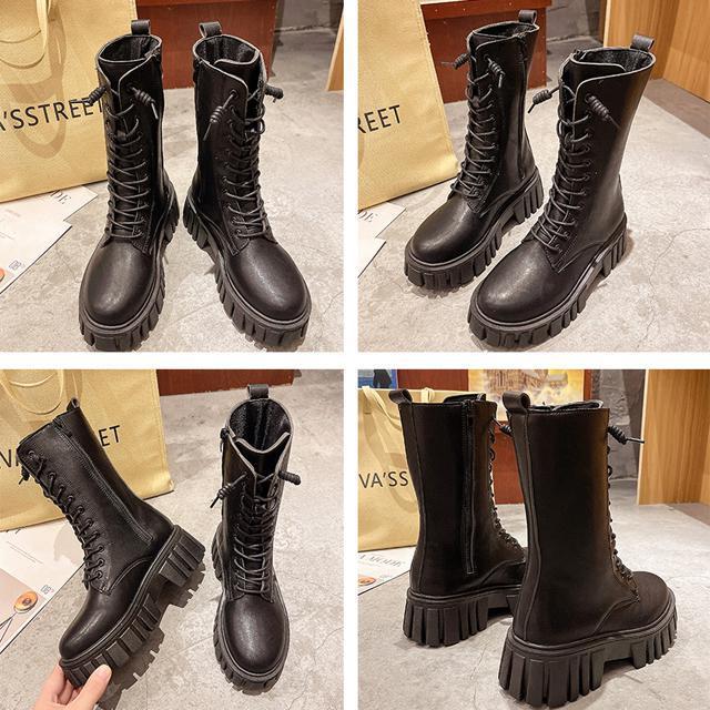 送料無料 新品 レースアップミドルブーツ ストームブーツ < 女性ファッション  送料無料 新品 レースアップミドルブーツ ストームブーツ < 女性ファッションの