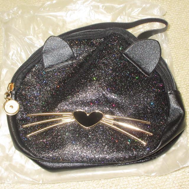 未使用☆ラメ猫ミニバッグ*ショルダーバッグ(ブラック系) < 女性ファッション  未使用☆ラメ猫ミニバッグ*ショルダーバッグ(ブラック系)  < 女性ファッションの