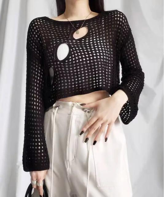 送料無料 新品 メッシュ編み サマーニット レディース夏 < 女性ファッション  送料無料 新品 メッシュ編み サマーニット レディース夏 < 女性ファッションの