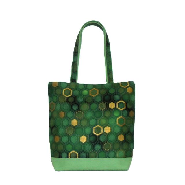 ◆スクエアベーシックトートバッグ◆Japanesque和柄◆亀甲・萌黄色【緑】 < 女性ファッション ◆スクエアベーシックトートバッグ◆Japanesque和柄◆亀甲・萌黄色【緑】 < 女性ファッションの
