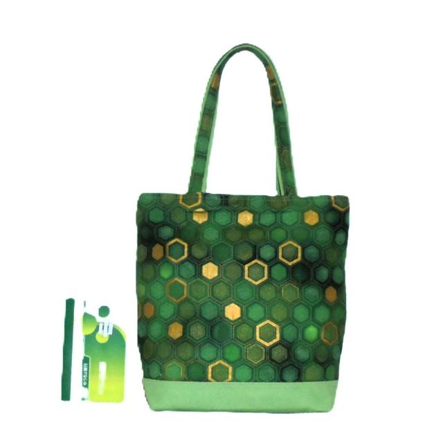 ◆スクエアベーシックトートバッグ◆Japanesque和柄◆亀甲・萌黄色【緑】 < 女性ファッション ◆スクエアベーシックトートバッグ◆Japanesque和柄◆亀甲・萌黄色【緑】 < 女性ファッションの