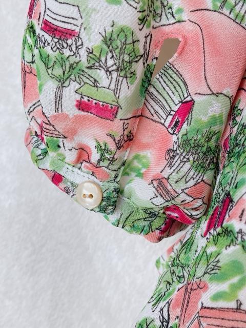 anysis 総柄 プリント 七分袖 ひざ丈 チュニック ワンピース ドレープポケット M N2m < ブランド anysis 総柄 プリント 七分袖 ひざ丈 チュニック ワンピース ドレープポケット M N2m < ブランドの