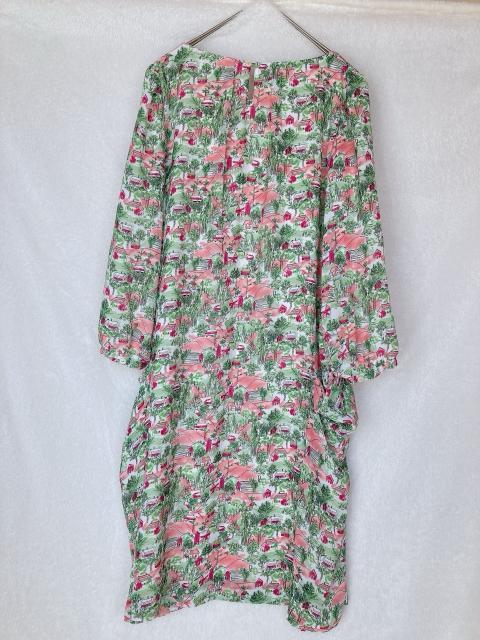 anysis 総柄 プリント 七分袖 ひざ丈 チュニック ワンピース ドレープポケット M N2m < ブランド anysis 総柄 プリント 七分袖 ひざ丈 チュニック ワンピース ドレープポケット M N2m < ブランドの