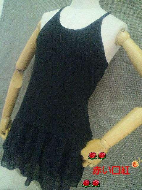 Mサイズ〜*ロンT&フリル切替キャミ2点セットホワイト&ブラック < 女性ファッション  Mサイズ〜*ロンT&フリル切替キャミ2点セットホワイト&ブラック < 女性ファッションの