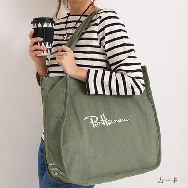 【ロンハーマン/Ron Herman】大人気!!LAセレブ御用達♪刺繍ロゴ入 トートバッグ カーキ < ブランド 【ロンハーマン/Ron Herman】大人気!!LAセレブ御用達♪刺繍ロゴ入 トートバッグ カーキ < ブランドの