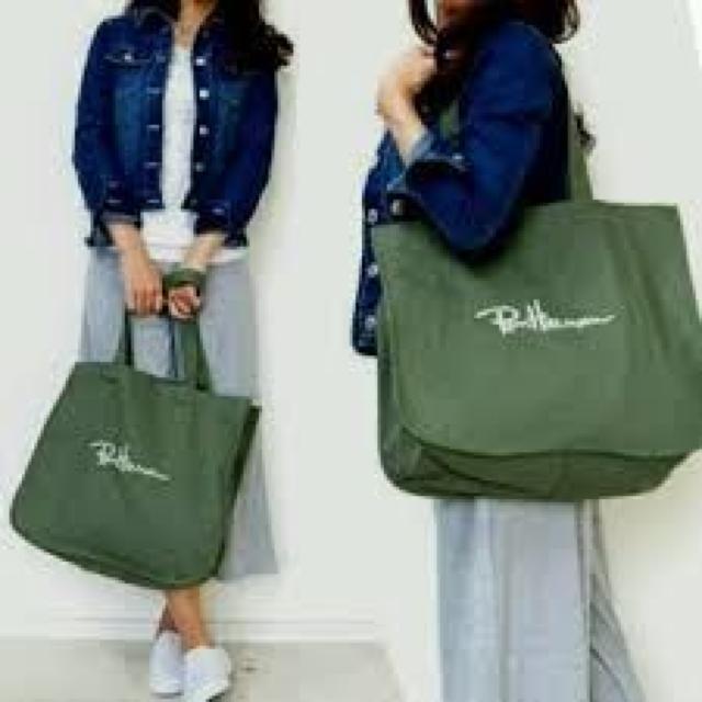 【ロンハーマン/Ron Herman】大人気!!LAセレブ御用達♪刺繍ロゴ入 トートバッグ カーキ < ブランド 【ロンハーマン/Ron Herman】大人気!!LAセレブ御用達♪刺繍ロゴ入 トートバッグ カーキ < ブランドの