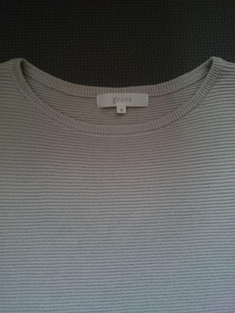 grove グローブ☆シンプル上品ニット★ライトグレー☆ < ブランド  grove グローブ☆シンプル上品ニット★ライトグレー☆ < ブランドの