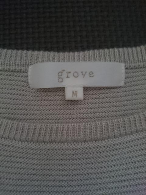grove グローブ☆シンプル上品ニット★ライトグレー☆ < ブランド  grove グローブ☆シンプル上品ニット★ライトグレー☆ < ブランドの