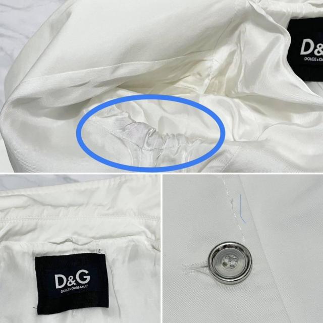 D&Gコットンテーラードジャケット白 < 女性ファッション  D&Gコットンテーラードジャケット白 < 女性ファッションの
