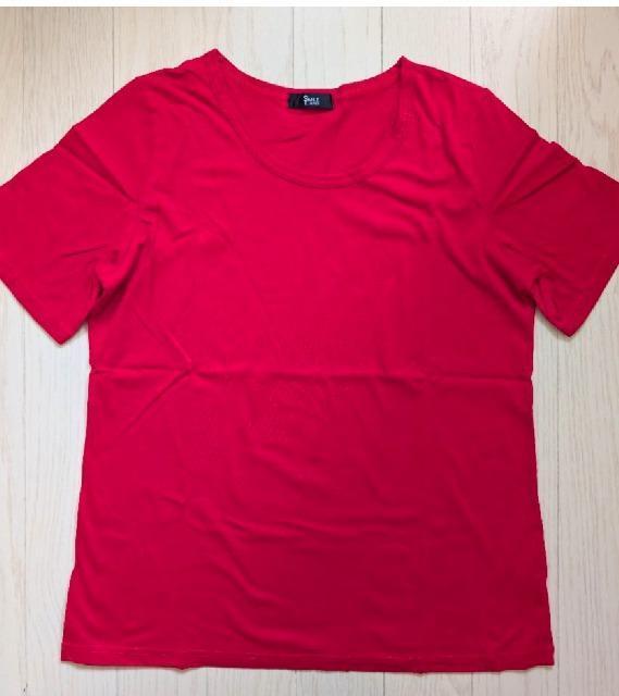 3L★綿100%シンプル半袖Tシャツ★差し色★新品★大きいサイズ★送料無料 < 女性ファッション  3L★綿100%シンプル半袖Tシャツ★差し色★新品★大きいサイズ★送料無料  < 女性ファッションの