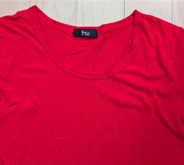 3L★綿100%シンプル半袖Tシャツ★差し色★新品★大きいサイズ★送料無料 < 女性ファッション  3L★綿100%シンプル半袖Tシャツ★差し色★新品★大きいサイズ★送料無料 < 女性ファッションの