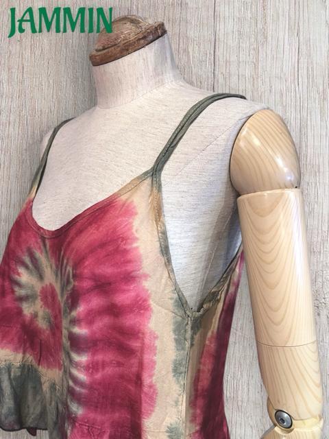 タイダイキャミソール ヒッピー アジアン キャミソール 丈短め エスニック ビーチ < 女性ファッション タイダイキャミソール ヒッピー アジアン キャミソール 丈短め エスニック ビーチ < 女性ファッションの