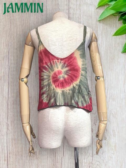 タイダイキャミソール ヒッピー アジアン キャミソール 丈短め エスニック ビーチ < 女性ファッション タイダイキャミソール ヒッピー アジアン キャミソール 丈短め エスニック ビーチ < 女性ファッションの