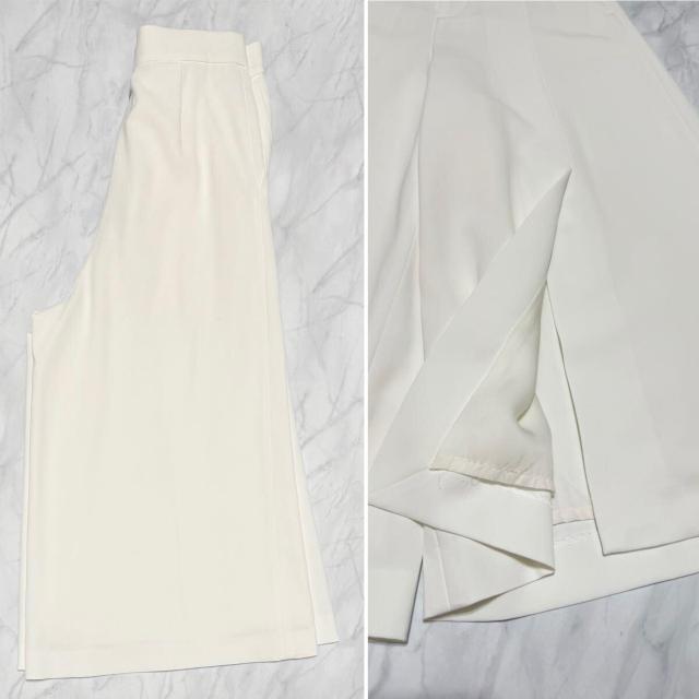 エストネーション ワイドパンツ白#38 < 女性ファッション エストネーション ワイドパンツ白#38 < 女性ファッションの