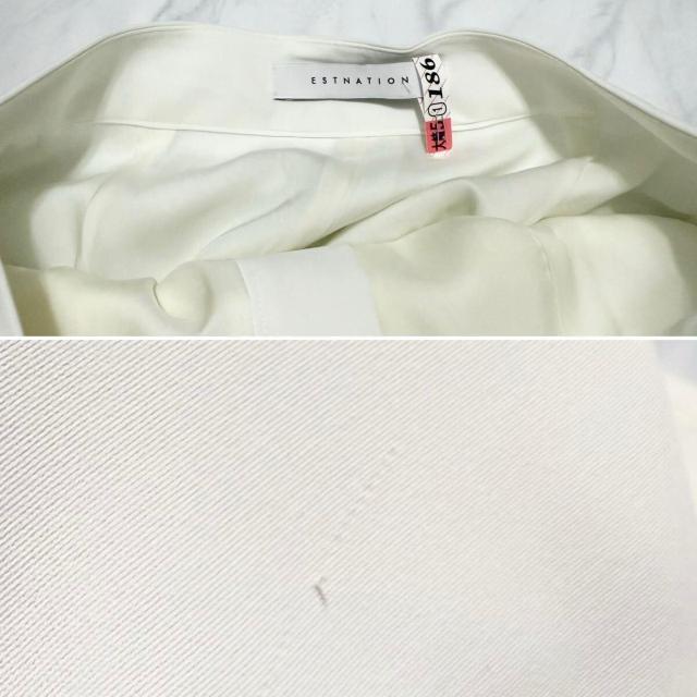 エストネーション ワイドパンツ白#38 < 女性ファッション エストネーション ワイドパンツ白#38 < 女性ファッションの