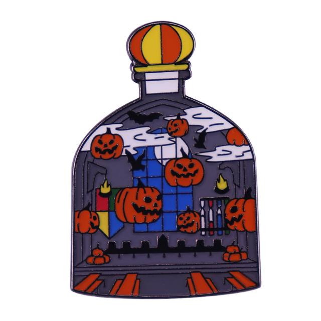 新品 ハロウィン パンプキンの瓶 ピンブローチ  < 女性アクセサリー/時計  新品 ハロウィン パンプキンの瓶 ピンブローチ   < 女性アクセサリー/時計の