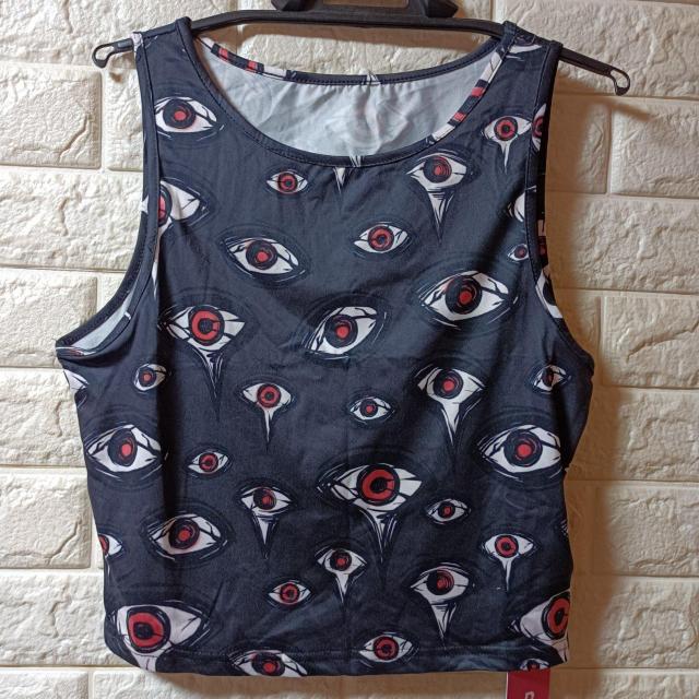 ROMWE★新品★アイプリントタンクトップ/L < 女性ファッション  ROMWE★新品★アイプリントタンクトップ/L < 女性ファッションの