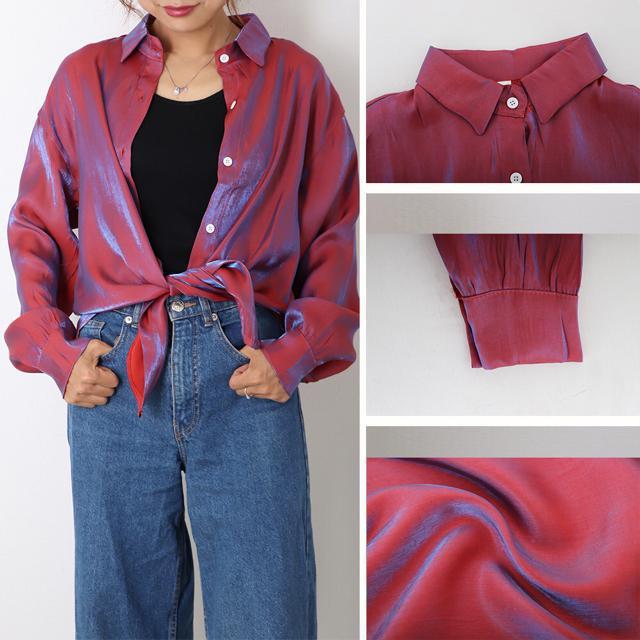 送料無料 新品 サテンブラウス レディース カーディガン < 女性ファッション  送料無料 新品 サテンブラウス レディース カーディガン < 女性ファッションの