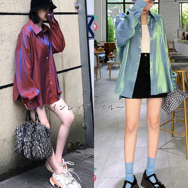 送料無料 新品 サテンブラウス レディース カーディガン < 女性ファッション  送料無料 新品 サテンブラウス レディース カーディガン < 女性ファッションの