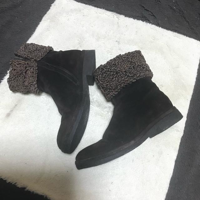 正規品 シャネル スエードブーツ38/24cm ブラウン 良品 < ブランド  正規品 シャネル スエードブーツ38/24cm ブラウン 良品 < ブランドの