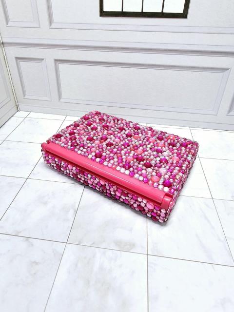 (27) ピンクMIXラインストーン 鏡付き アクセサリーケース ピルケース 薬入れ 絆創膏ケース < 女性ファッション (27) ピンクMIXラインストーン 鏡付き アクセサリーケース ピルケース 薬入れ 絆創膏ケース < 女性ファッションの