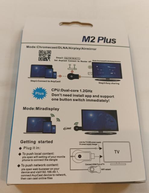 M2 Plus@HDMI ~[LXg@Anycast@CX ~[O 4K HD 1080p  120  Ɠd/AV 