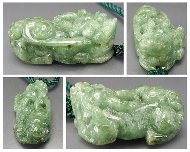 一点物御守逸品ひすい如意ヒキュウ手彫り天然石本翡翠ネックレス810-140RYZa < 女性アクセサリー/時計  一点物御守逸品ひすい如意ヒキュウ手彫り天然石本翡翠ネックレス810-140RYZa < 女性アクセサリー/時計の
