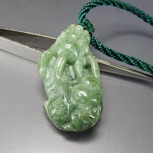一点物御守逸品ひすい如意ヒキュウ手彫り天然石本翡翠ネックレス810-140RYZa < 女性アクセサリー/時計  一点物御守逸品ひすい如意ヒキュウ手彫り天然石本翡翠ネックレス810-140RYZa < 女性アクセサリー/時計の