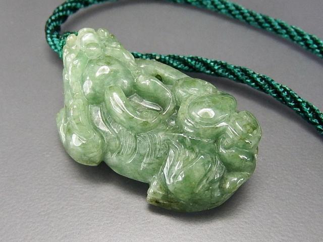 一点物御守逸品ひすい如意ヒキュウ手彫り天然石本翡翠ネックレス810-140RYZa < 女性アクセサリー/時計  一点物御守逸品ひすい如意ヒキュウ手彫り天然石本翡翠ネックレス810-140RYZa < 女性アクセサリー/時計の