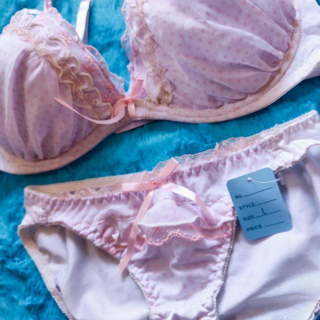 エロcute。。F80×L。。。プチドット柄シフォンブラジャー&ショーツセット。。グラマー大きいサイズロリ姫ちゃん清純 < 女性ファッション  エロcute。。F80×L。。。プチドット柄シフォンブラジャー&ショーツセット。。グラマー大きいサイズロリ姫ちゃん清純 < 女性ファッションの