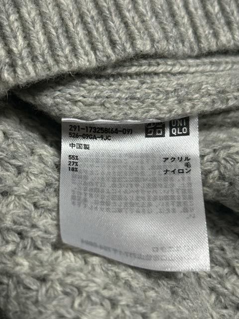 ユニクロ ローゲージニットワッフルワンピース ライトグレー ニットワンピース M < ブランド ユニクロ ローゲージニットワッフルワンピース ライトグレー ニットワンピース M < ブランドの