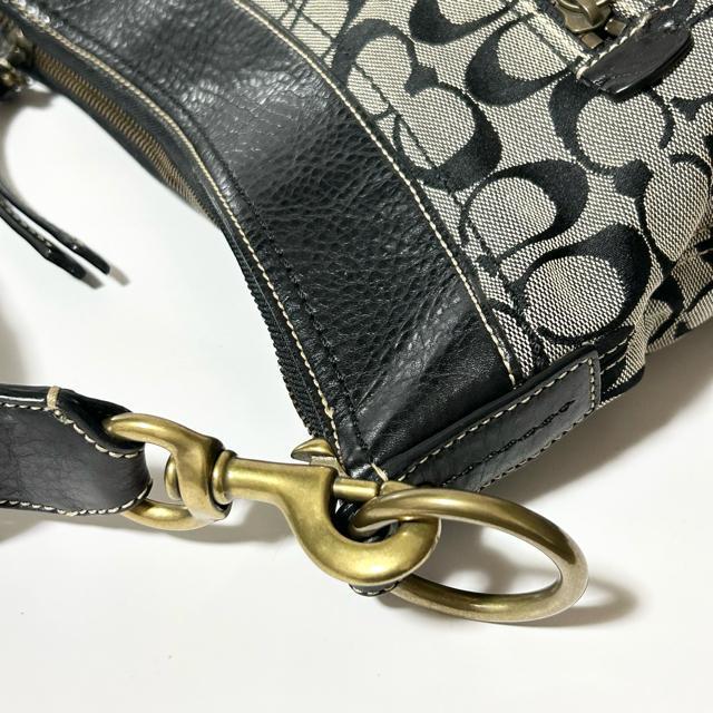 COACH �R�[�` �V�O�l�`���[ �V�����_�[�o�b�O ���|�� �΂߂��� �o�b�O 10403 �L�����o�X ���U�[ �O���[ �u���b�N �� �u�����h�� 