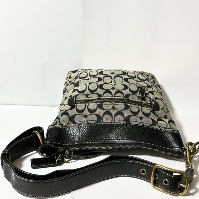 COACH �R�[�` �V�O�l�`���[ �V�����_�[�o�b�O ���|�� �΂߂��� �o�b�O 10403 �L�����o�X ���U�[ �O���[ �u���b�N �� �u�����h�� 