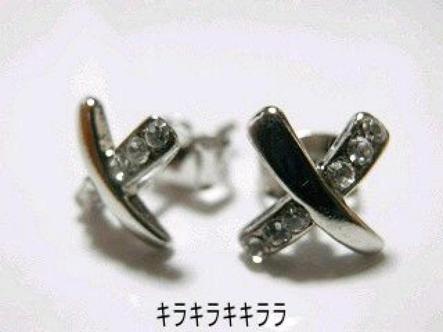 《New》<プラチナ>★ジルコニア入*ピカソクロス ピアス < 女性アクセサリー/時計  《New》<プラチナ>★ジルコニア入*ピカソクロス ピアス  < 女性アクセサリー/時計の