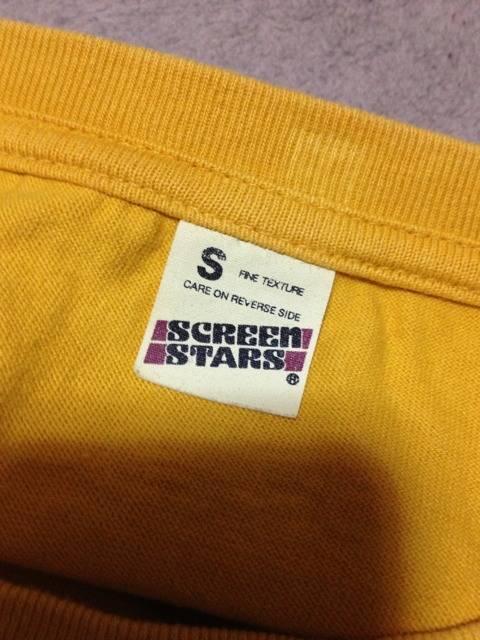 スクリーンスターズ 染み込みプリント 半袖Tシャツ Sサイズ 黄色イエロー USA 映画D&B < 男性ファッション  スクリーンスターズ 染み込みプリント 半袖Tシャツ Sサイズ 黄色イエロー USA 映画D&B < 男性ファッションの